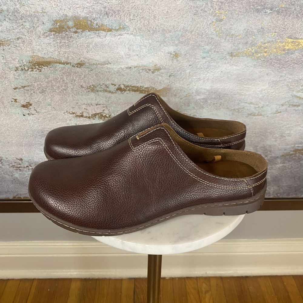 B.o.c Clog Shoes Womens Size 9.5 Brown Slip On Comfort Mules Casual Synthetic